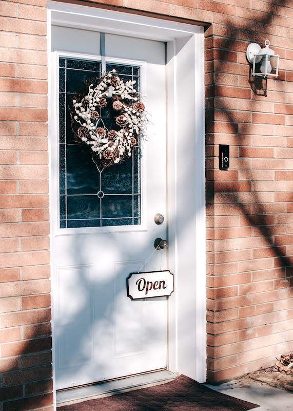 front door open