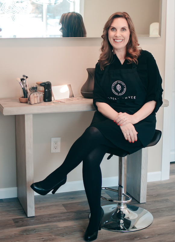 Nicole at desk